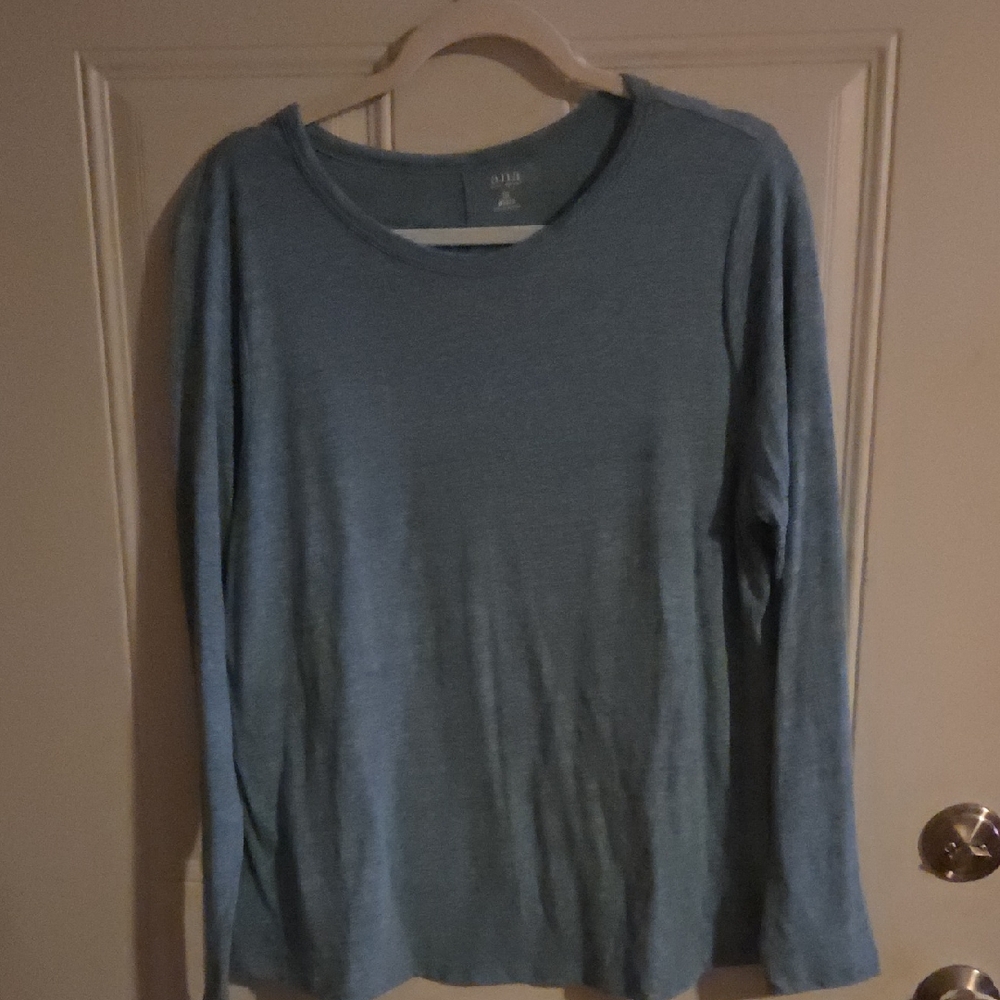 a.n.a Heathered Blue Top